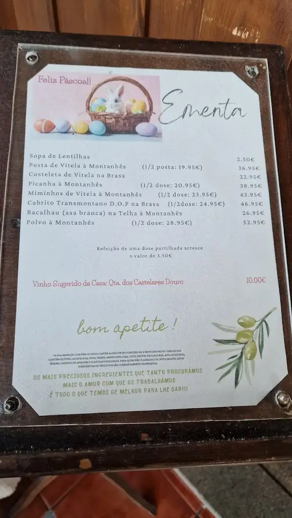 Menü_O Montanhês_Macedo de Cavaleiros_Bild_2