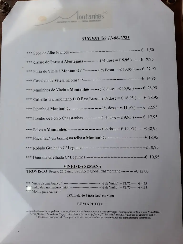 Menü_O Montanhês_Macedo de Cavaleiros_Bild_4