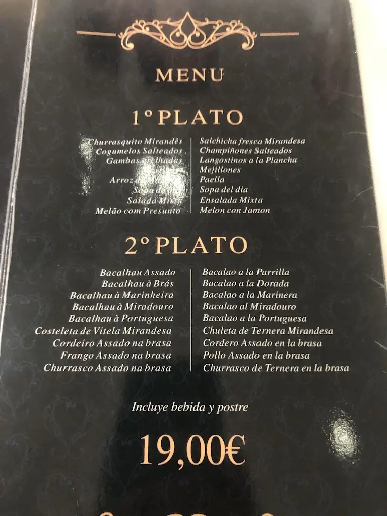 Menü_Restaurante Miradouro_Miranda do Douro_Bild_3