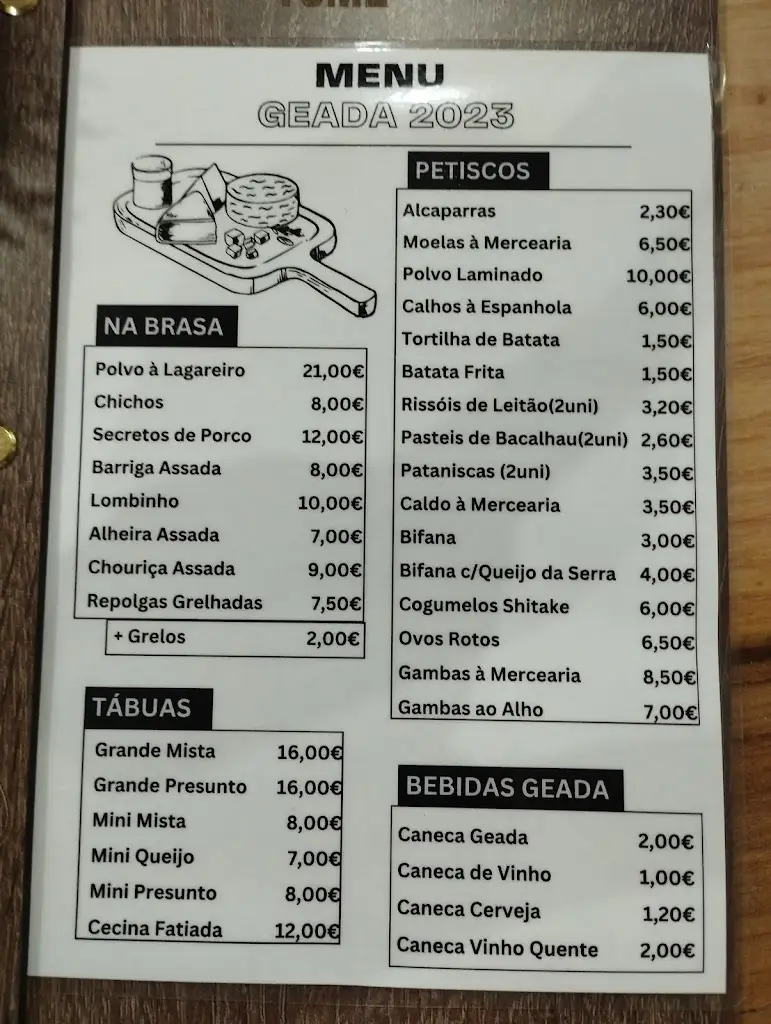 Menu_Mercearia Tomé_Miranda do Douro_immagine_1