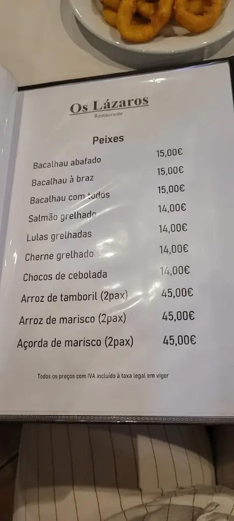 Menu_Restaurante Os Lázaros_Vila Flor_immagine_1
