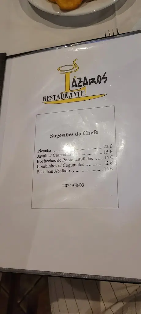Menu_Restaurante Os Lázaros_Vila Flor_immagine_3