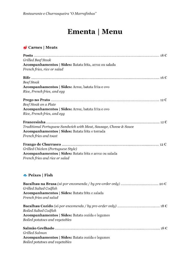 Menu_Restaurante Marrafinhas_Bragança Municipality_immagine_1