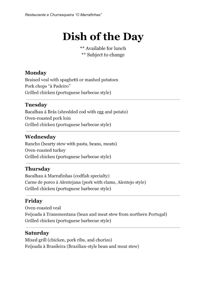 Menu_Restaurante Marrafinhas_Bragança Municipality_immagine_2