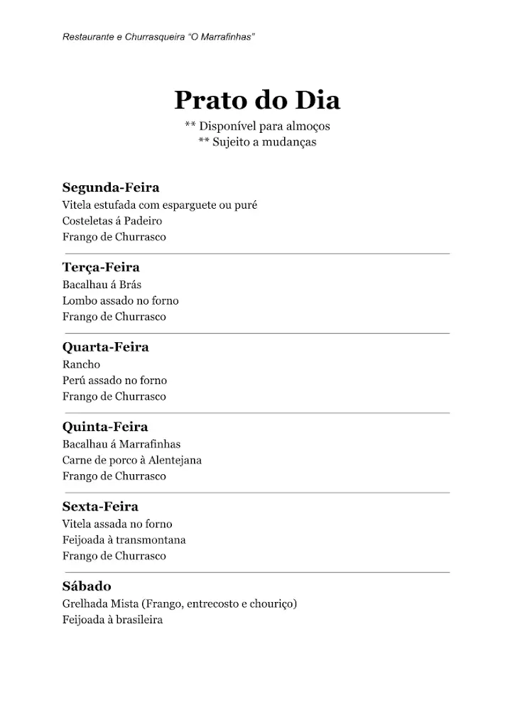 Menu_Restaurante Marrafinhas_Bragança Municipality_immagine_3