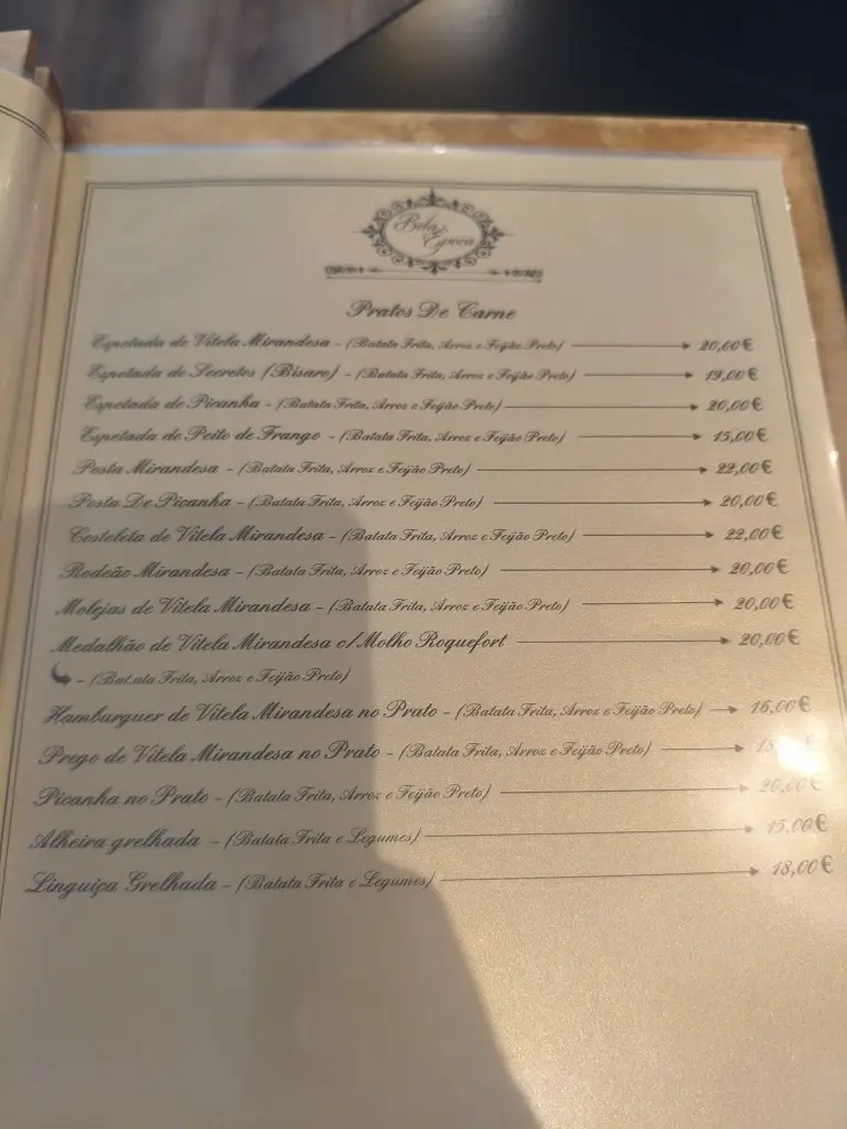 Menu_Bela Época_Bragança Municipality_immagine_1