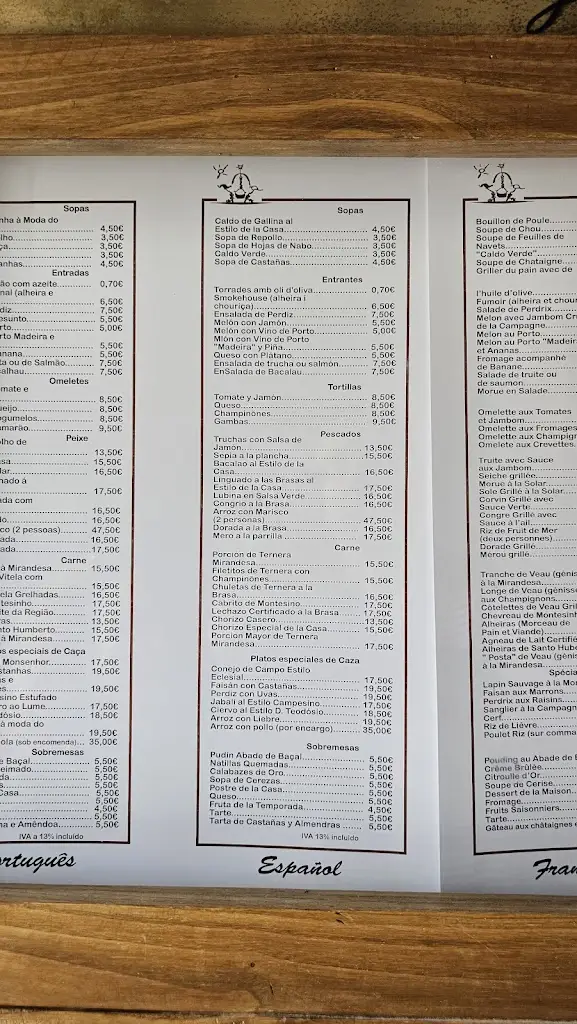 Menu_Restaurante Solar Bragançano_Bragança Municipality_immagine_4