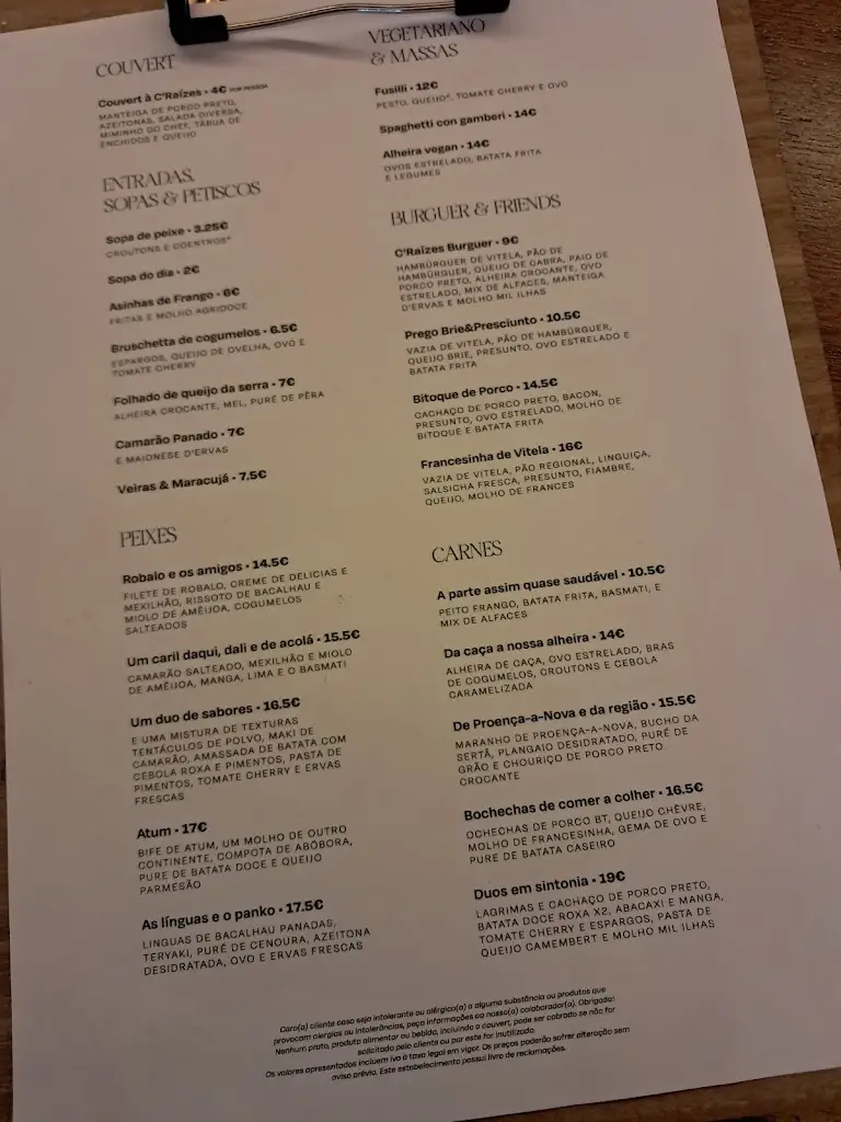 Menu_C'Raízes - Pelas Nossas Mãos_Proença-a-Nova_imagen_1