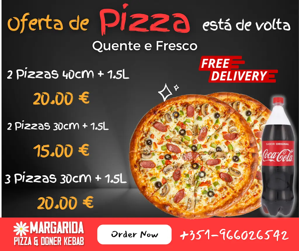 Menu_Margarida Pizza, Doner Kebab & Churrasqueira_Proença-a-Nova_immagine_1