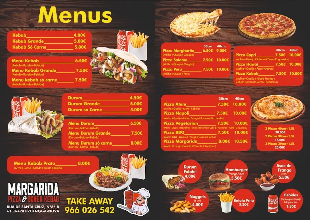 Menu_Margarida Pizza, Doner Kebab & Churrasqueira_Proença-a-Nova_immagine_2