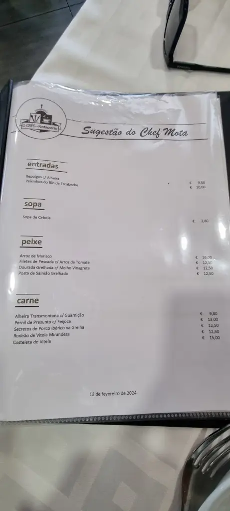 Menü_O Grês_Mirandela_Bild_4