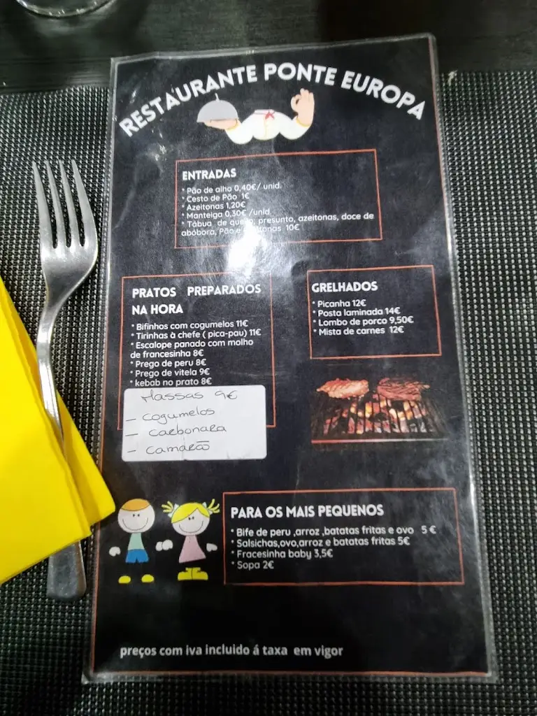 Menu_Restaurante ponte europa_Mirandela_immagine_3