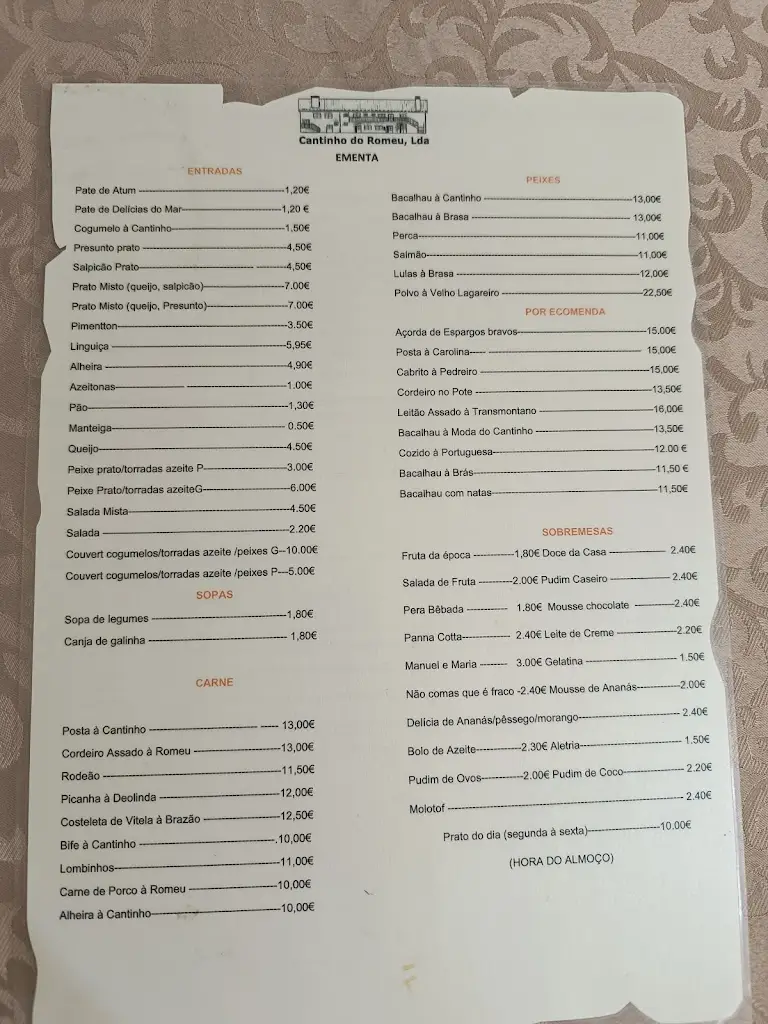 Menu_Cantinho do Romeu_Mirandela_immagine_1