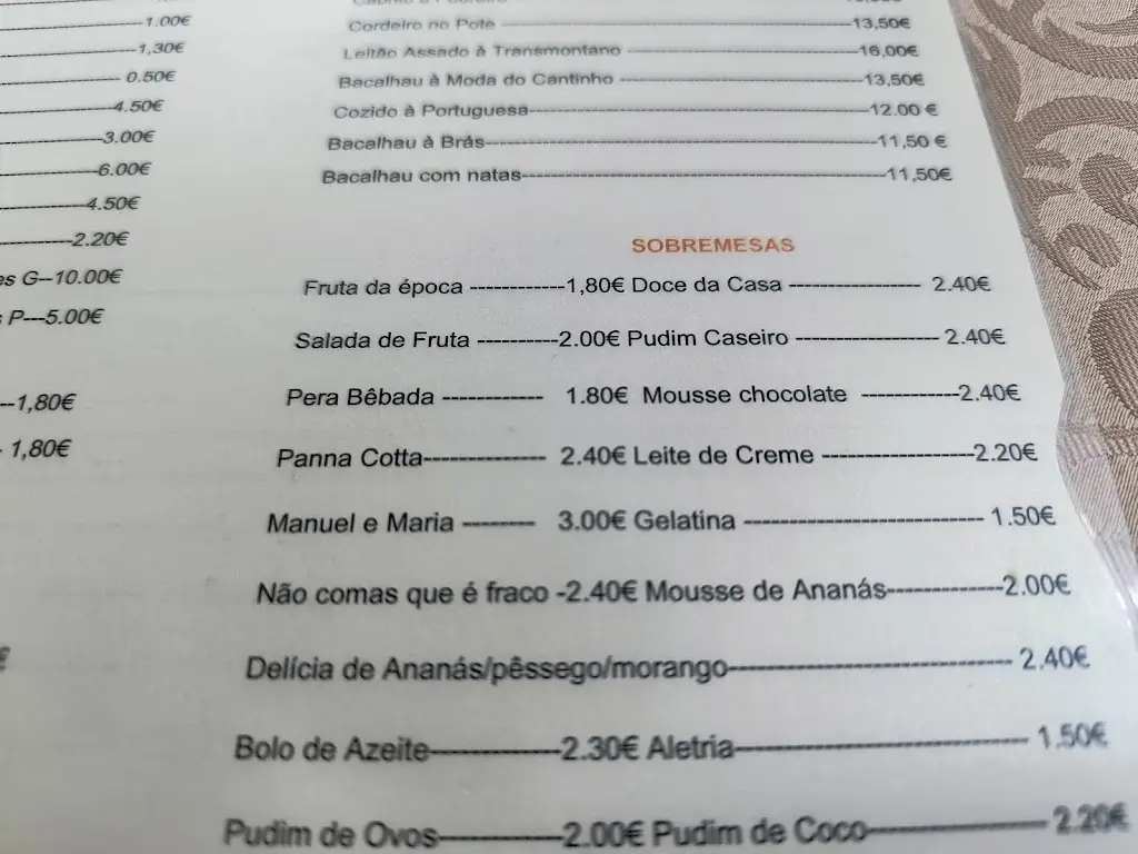 Menu_Cantinho do Romeu_Mirandela_immagine_2