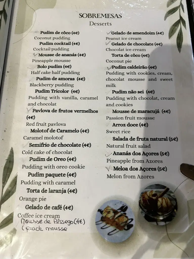 Menu_Restaurante Pôr-do-Sol_Lajes das Flores_imagen_1