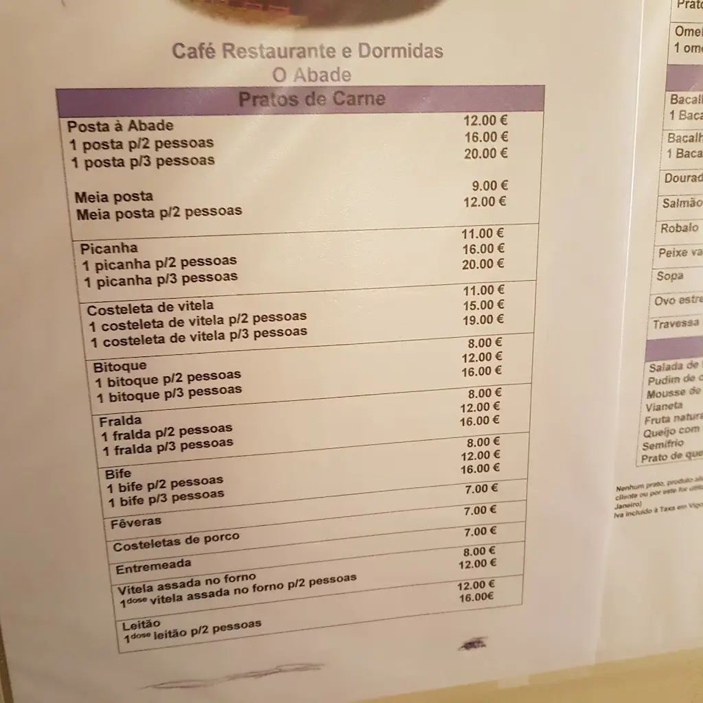 Menu_Restaurante O Abade_Torre de Moncorvo_immagine_3