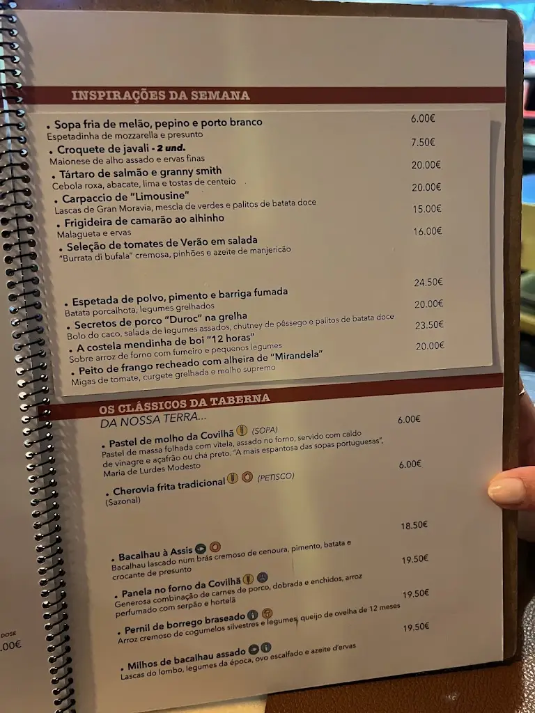 Menu_Taberna A Laranjinha_Covilhã_immagine_2