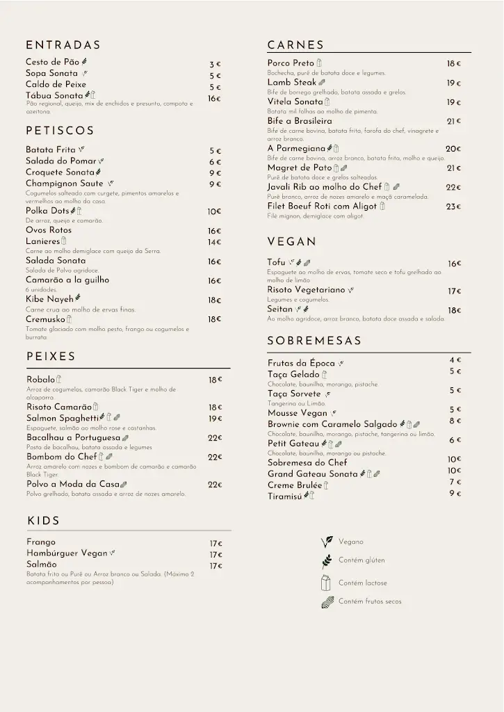 Menu_Sonata Bistrô_Covilhã_immagine_3