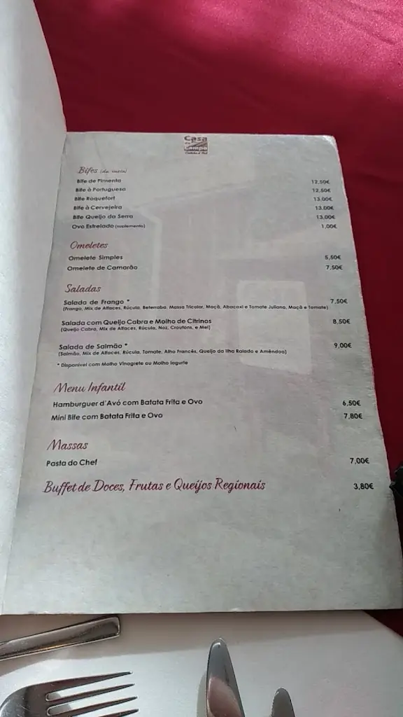 Menu_Covilhã Country Club - DAbeira Country & Lounge Restaurant_Covilhã_immagine_4