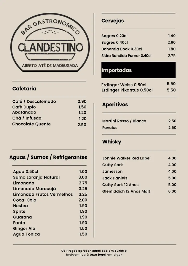 Menu_Hamburgueria Clandestino®_Arazede_image_1