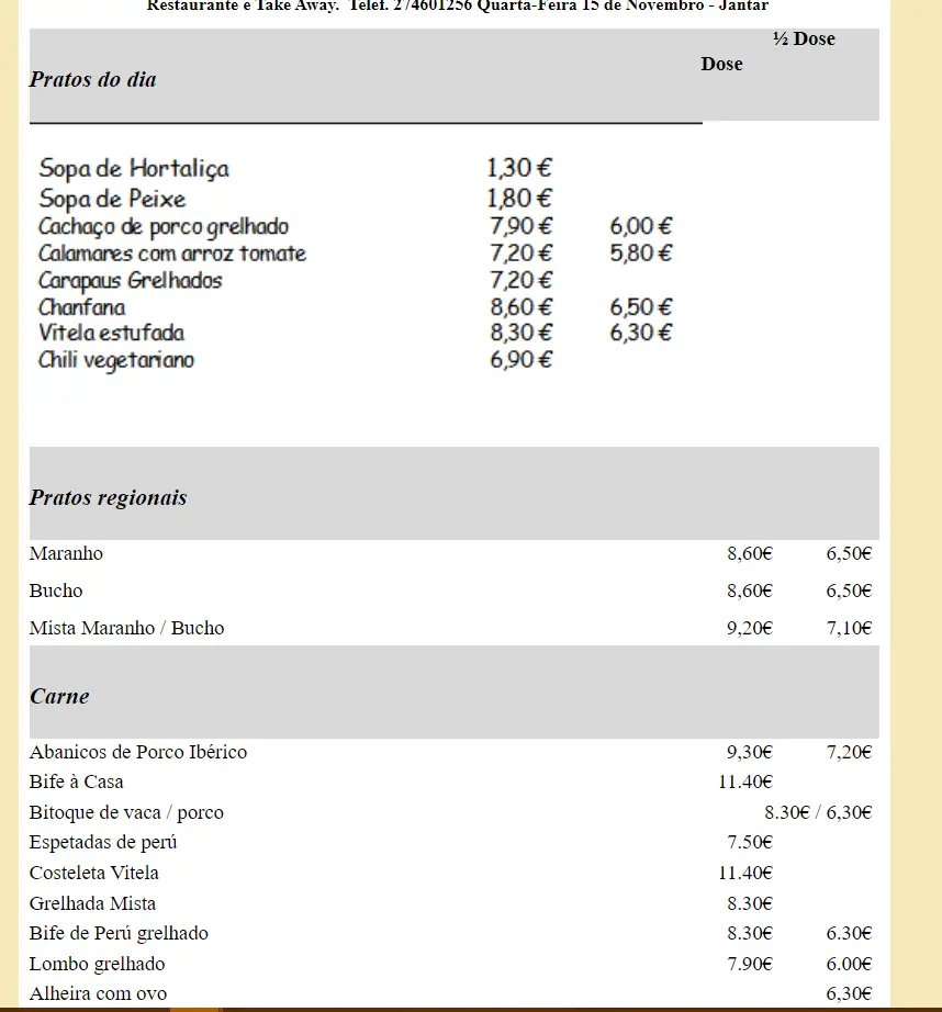 Menu_Ponte Romana_Sertã_image_1
