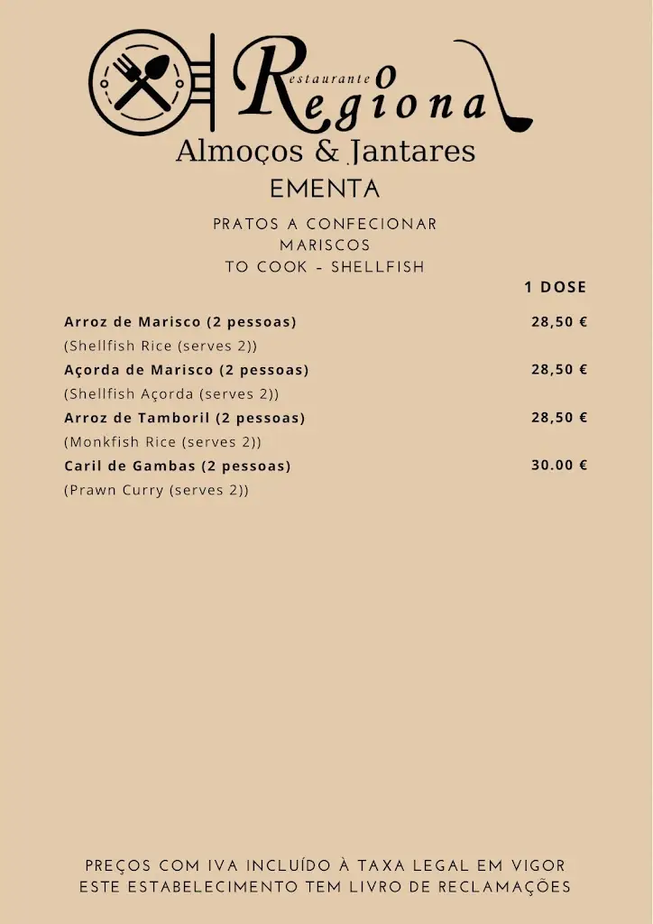 Menu_Restaurante “ O Regional “_Sertã_immagine_3