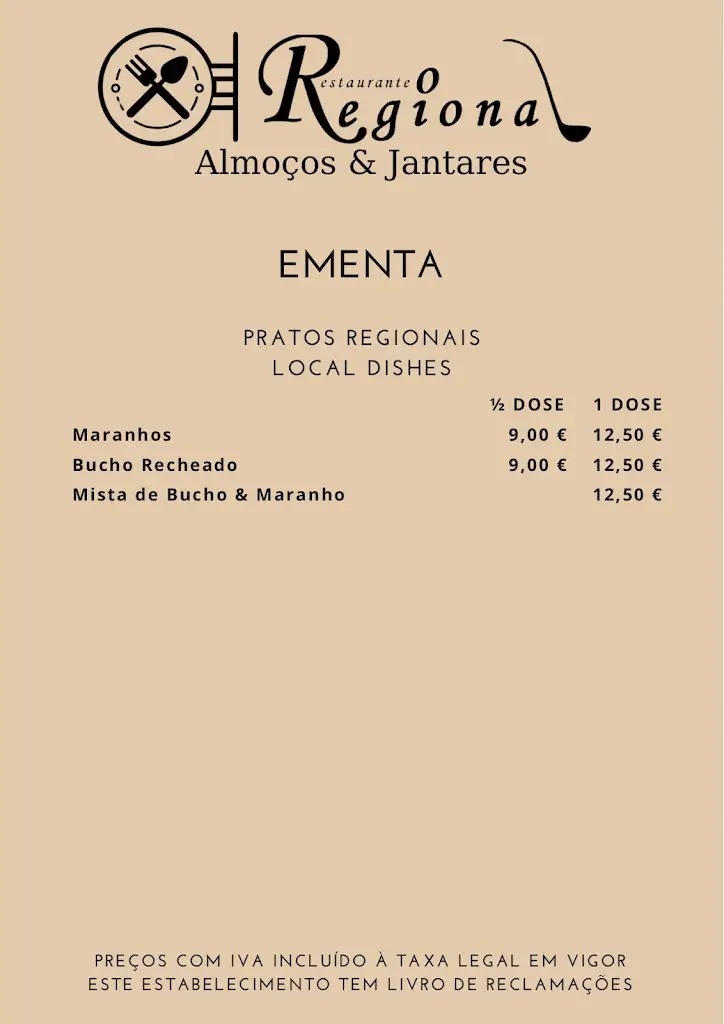 Menu_Restaurante “ O Regional “_Sertã_immagine_4