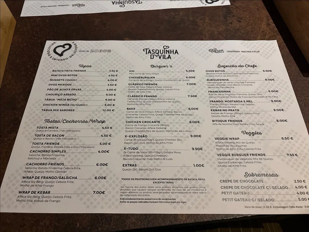 Menu_Friends Bar - Carapinheira_Carapinheira_immagine_1