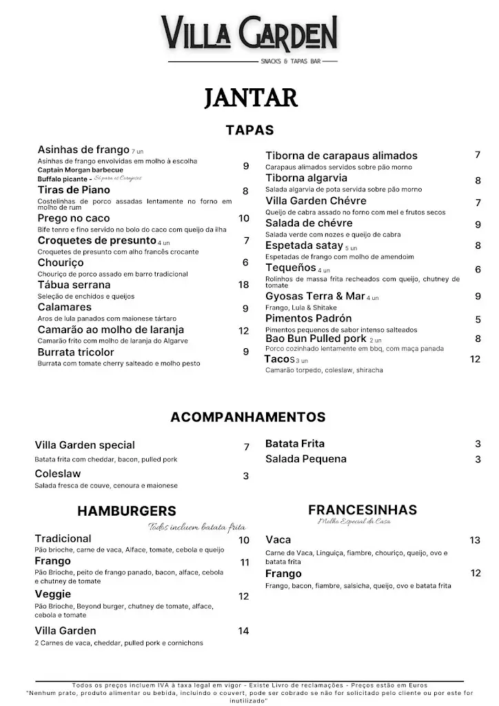 Menu_Villa Garden_Lagoa_immagine_2