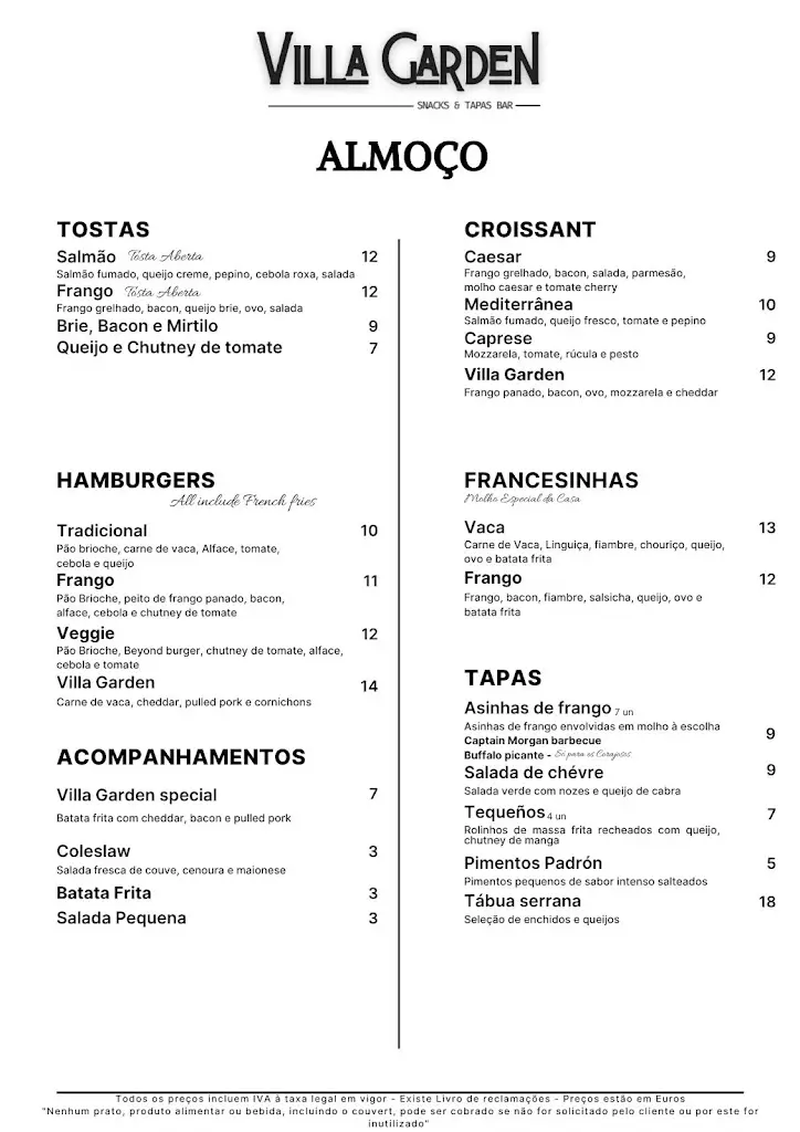Menu_Villa Garden_Lagoa_immagine_3