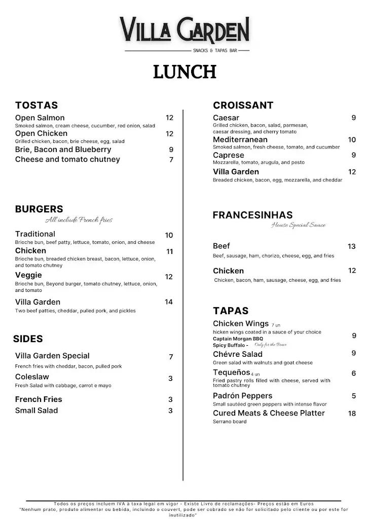 Menu_Villa Garden_Lagoa_immagine_4