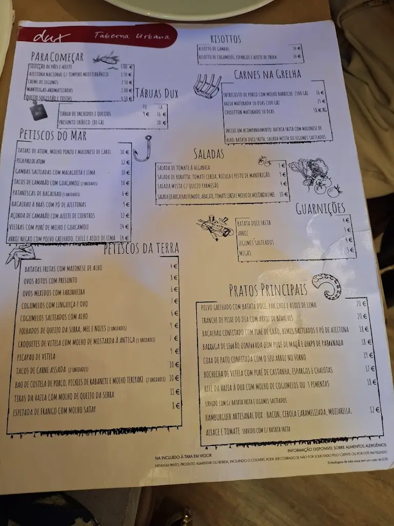 Menu_Dux Taberna Urbana_Coimbra_immagine_2