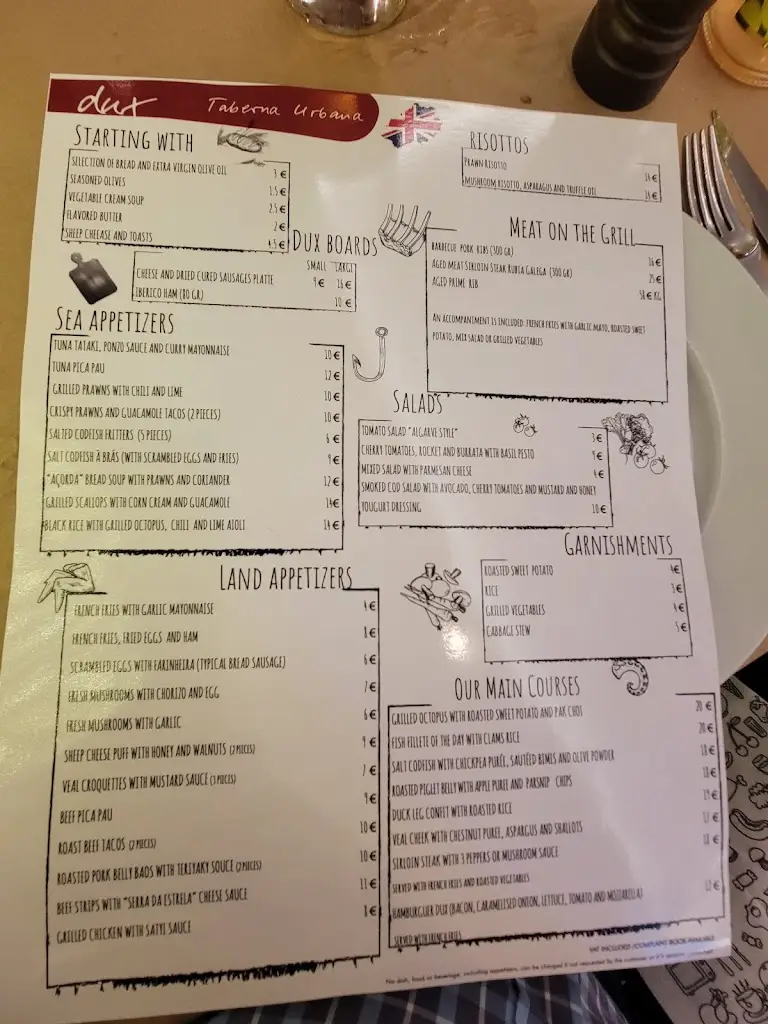 Menu_Dux Taberna Urbana_Coimbra_immagine_4