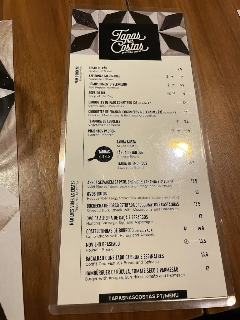 Menu_Restaurante Tapas nas Costas_Coimbra_immagine_1