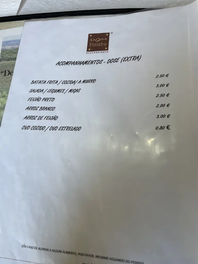 Menu_Dom Fininho - Churrasqueira e Marisqueira_Cantanhede_immagine_4