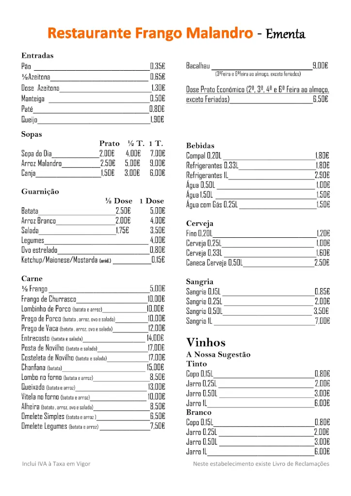 Menu_Restaurante Frango Malandro_Cantanhede_immagine_2