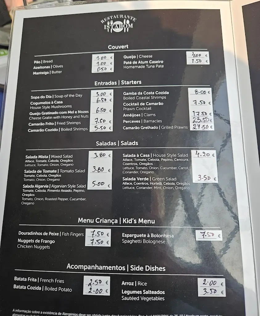 Menu_Restaurante Istabom_Lagoa_immagine_4