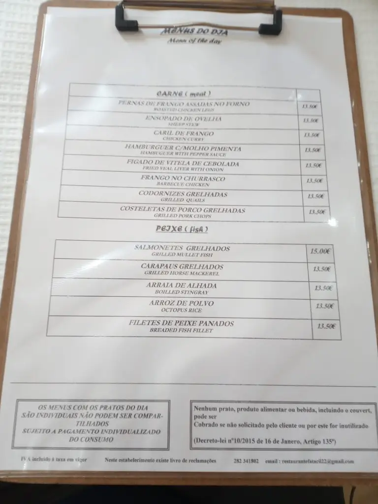 Menu_Restaurante da Fatacil_Lagoa_image_1
