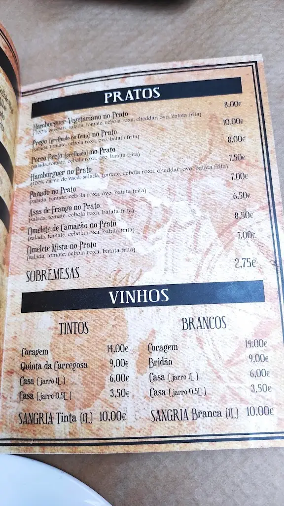 Menu_Café Pierrot (John's Place)_Buarcos_imagen_4