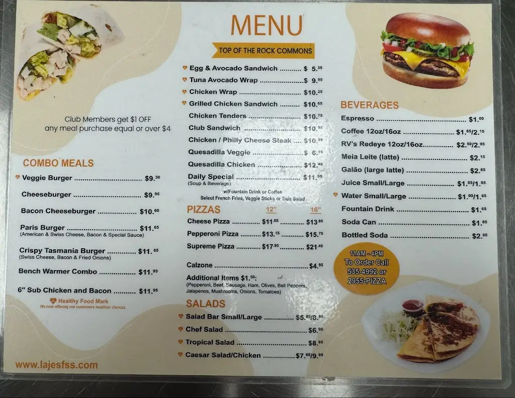 Menu_Top of the Rock Commons_Lajes_image_1