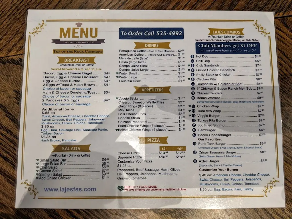 Menu_Top of the Rock Commons_Lajes_image_4