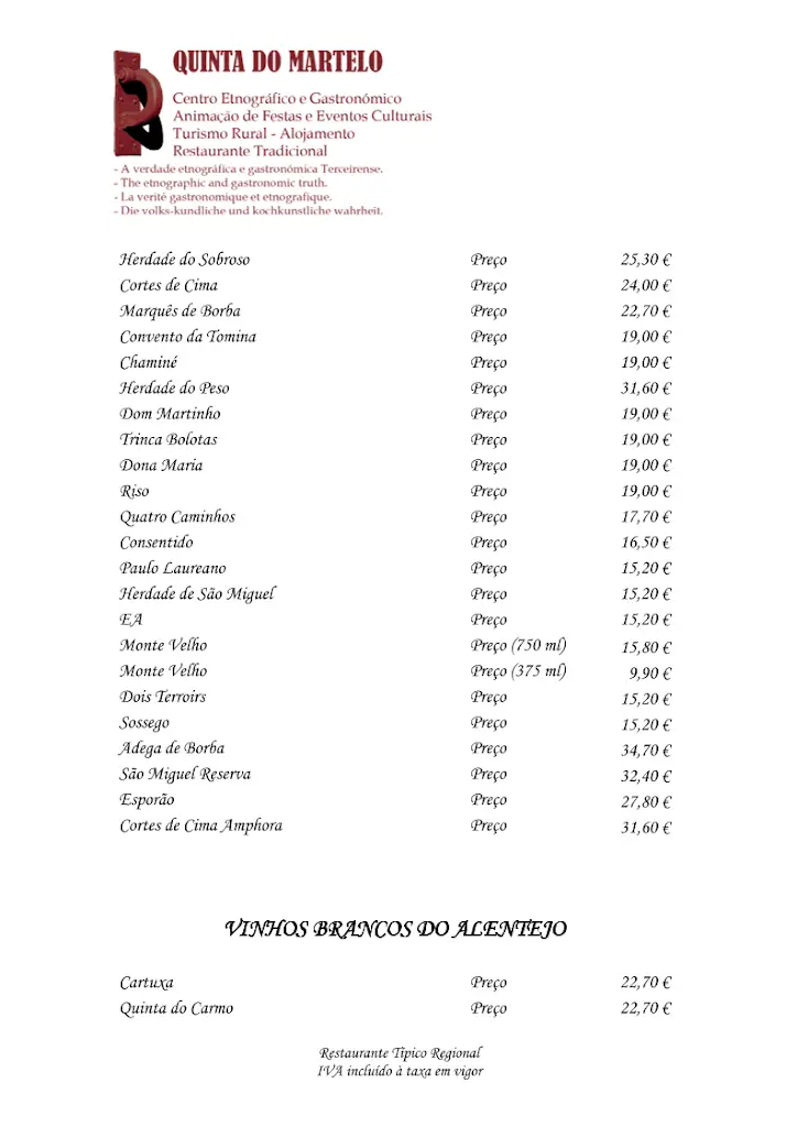 Menu_Restaurante Tradicional e Típico Quinta do Martelo - a Tasca, a Mercearia, a Taberna, o Botequim, a Casa de Pasto_Feteira_image_4