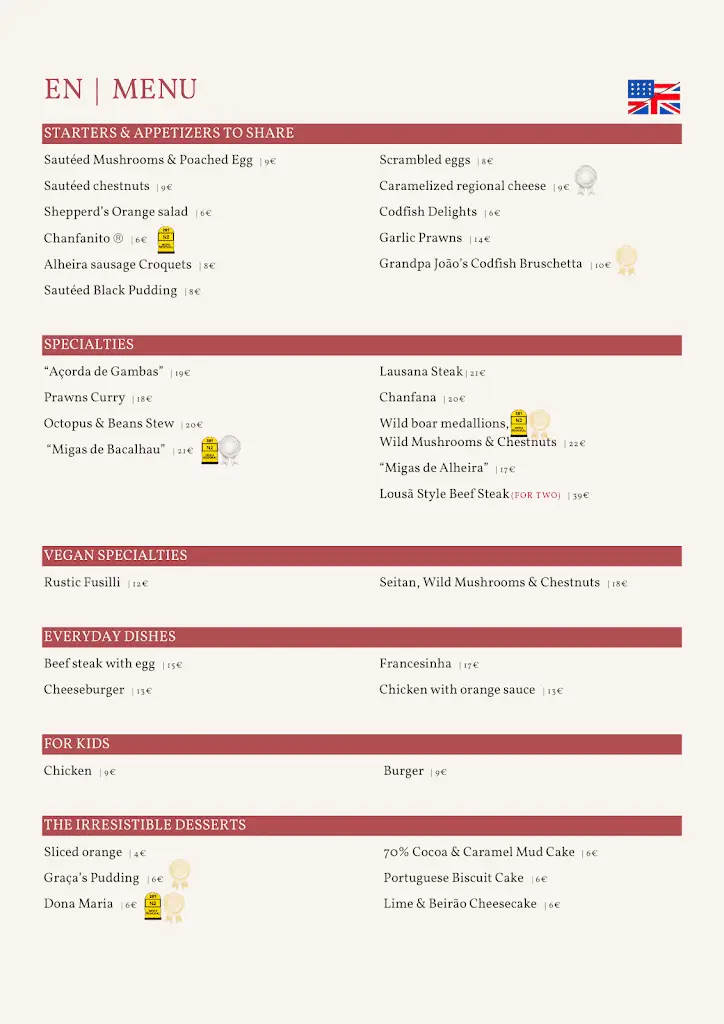 Menu_Villa Lausana_Lousã_immagine_2