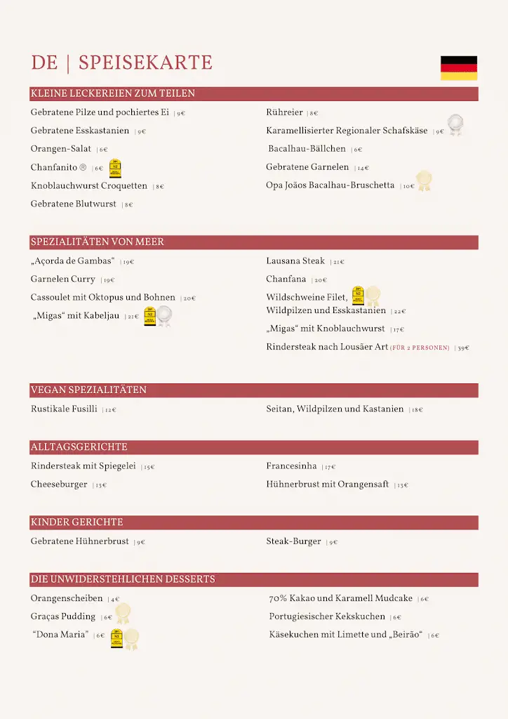 Menu_Villa Lausana_Lousã_immagine_3