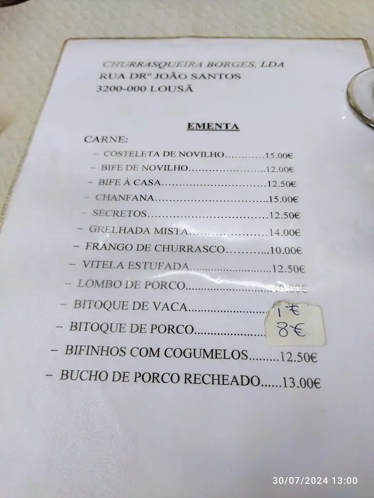 Menu_Churrasqueira Borges_Lousã_immagine_1