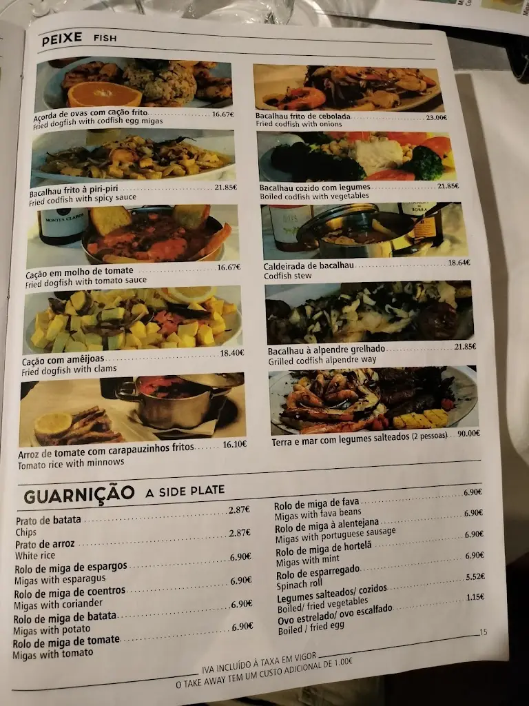 Menu_O Alpendre_Arraiolos_imagen_2