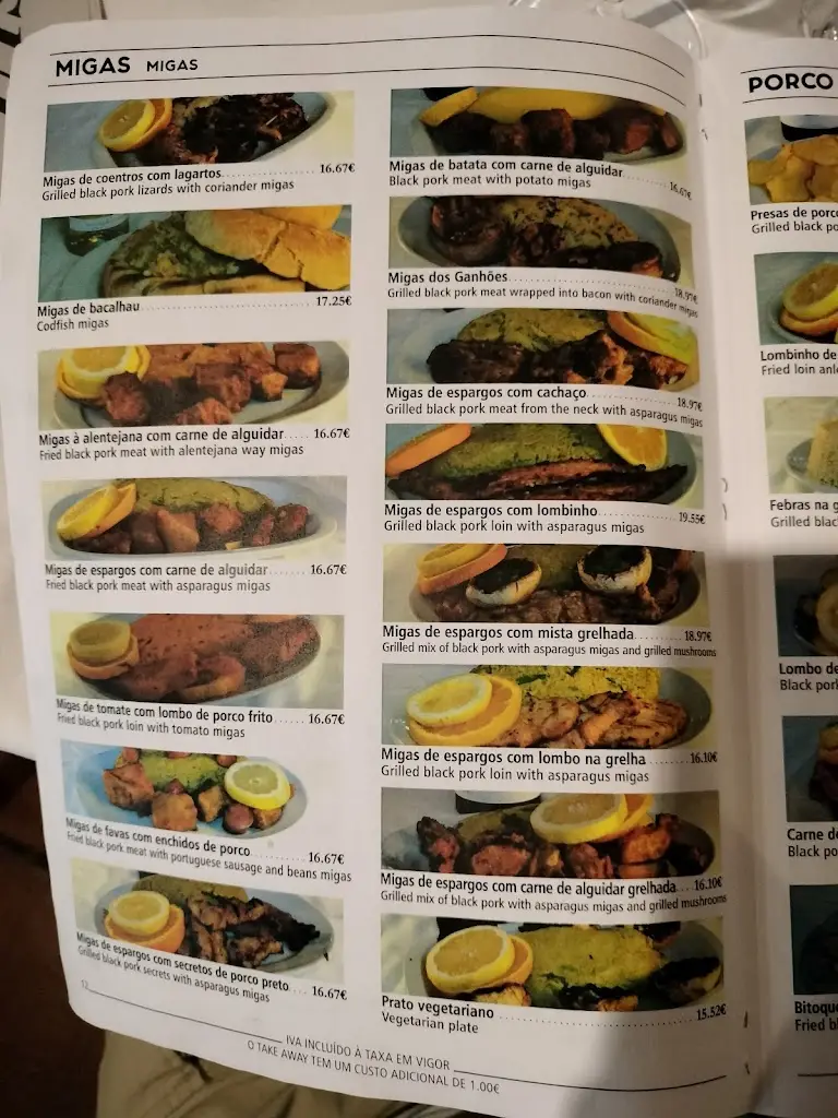 Menu_O Alpendre_Arraiolos_imagen_3