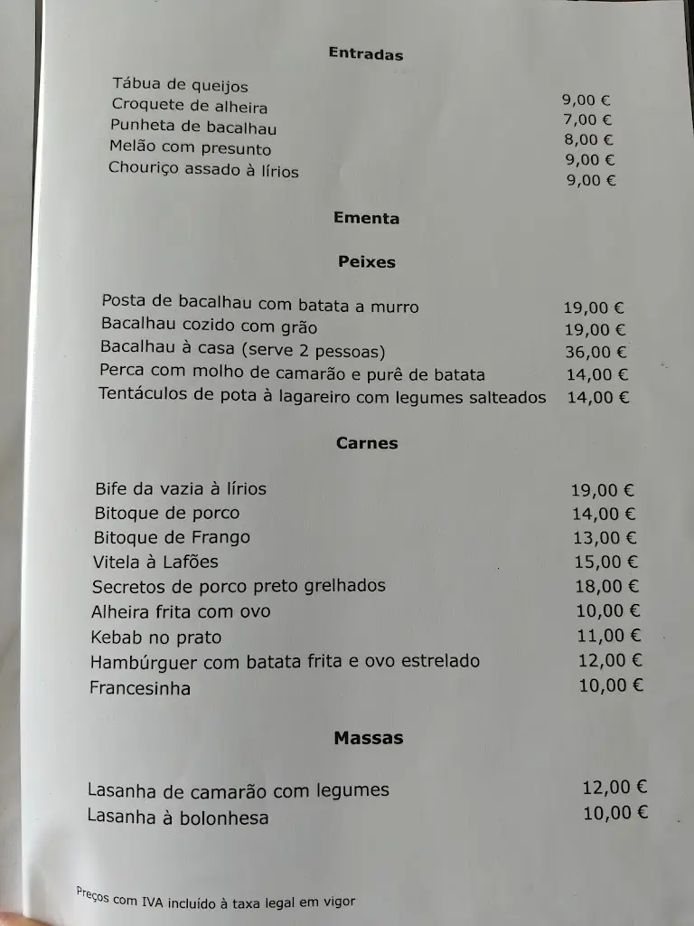 Menu_Lírios Bar_São Pedro de Alva_immagine_1