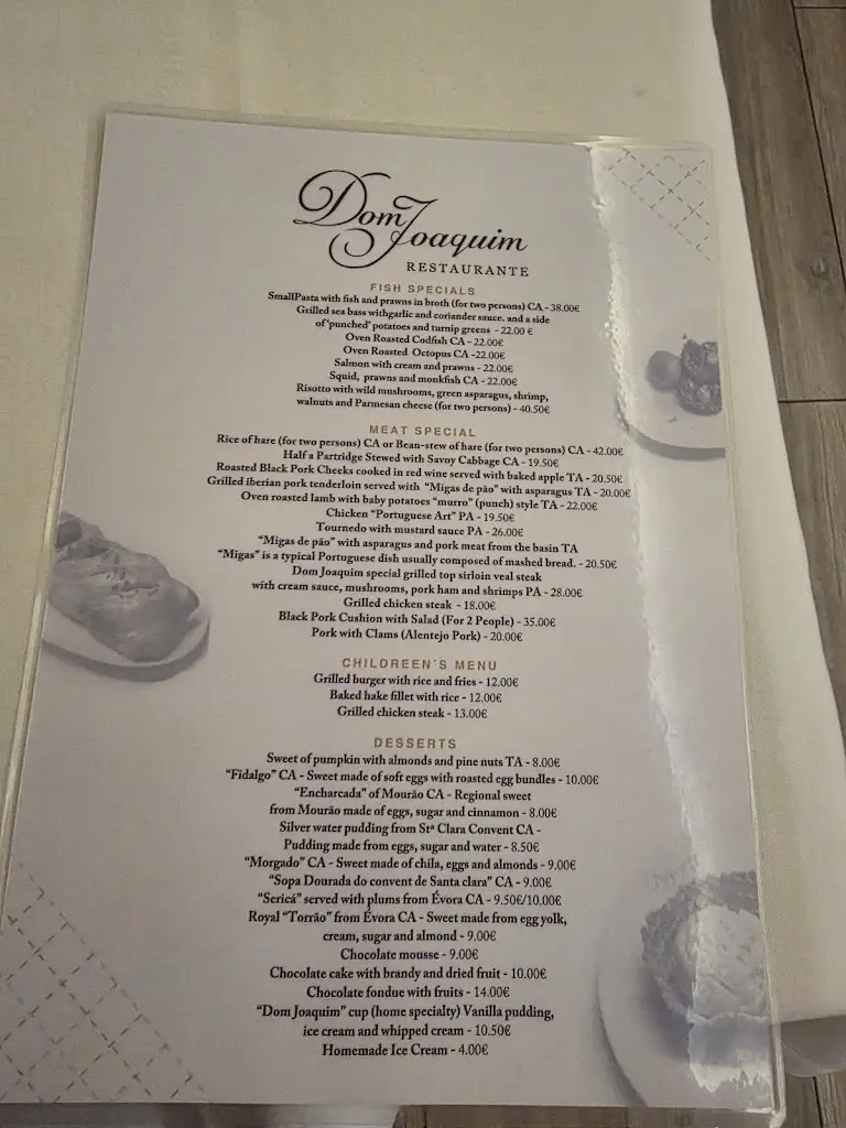 Menu_Dom Joaquim_Évora_immagine_1