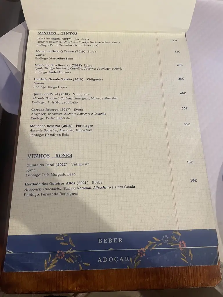 Menu_Restaurante O Moinho do Cu Torto_Évora_immagine_3